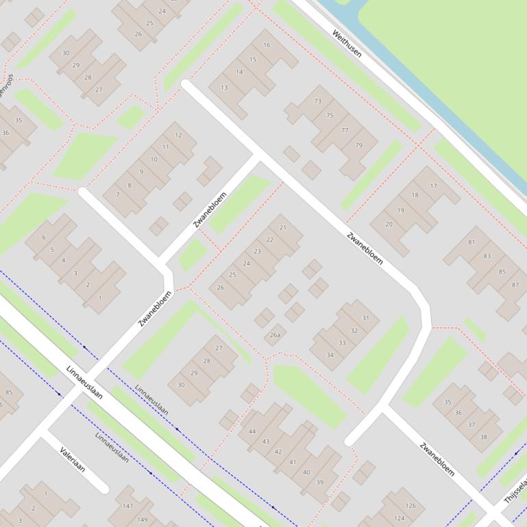 Kaart van  Zwanebloem.