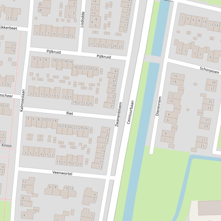 Kaart van  Zwanenbloem.