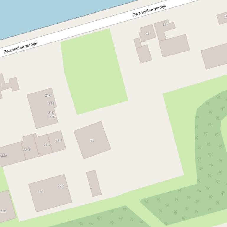 Kaart van de Zwanenburgerdijk.