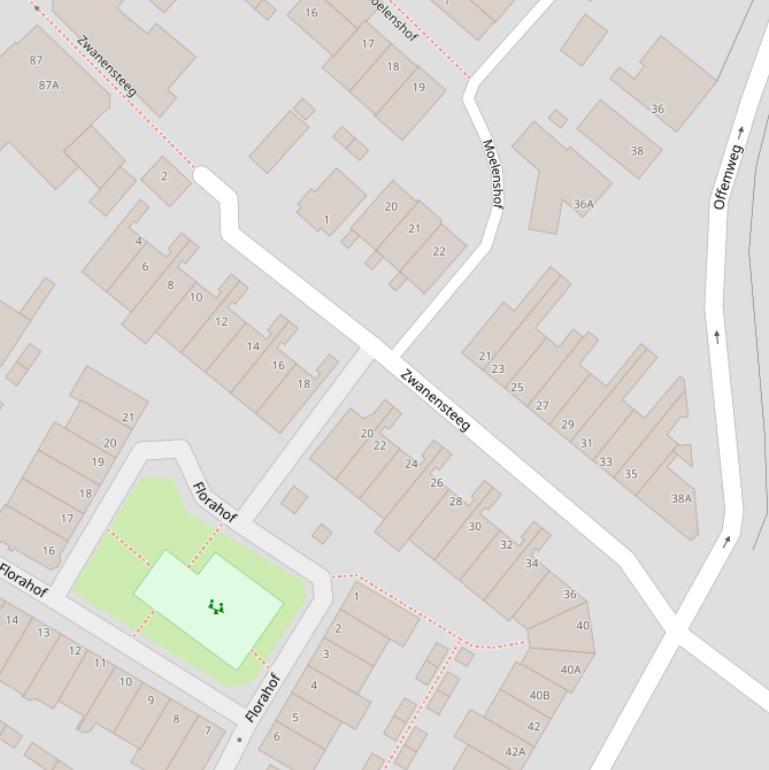 Kaart van de Zwanensteeg.