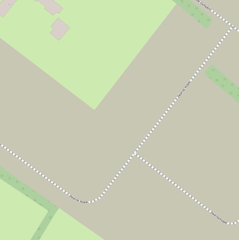 Kaart van  Zwanse Hoek.