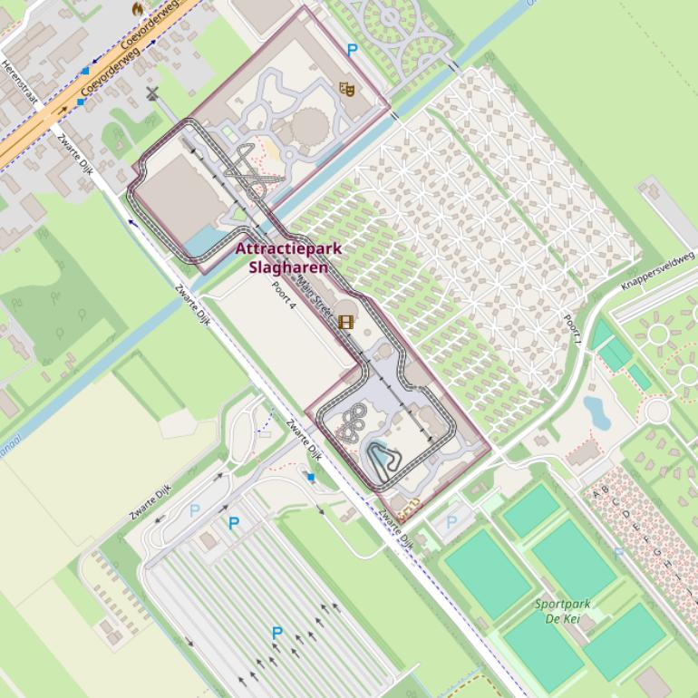 Kaart van  Zwarte Dijk.