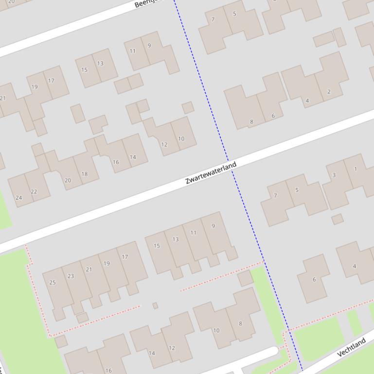 Kaart van  Zwartewaterland.