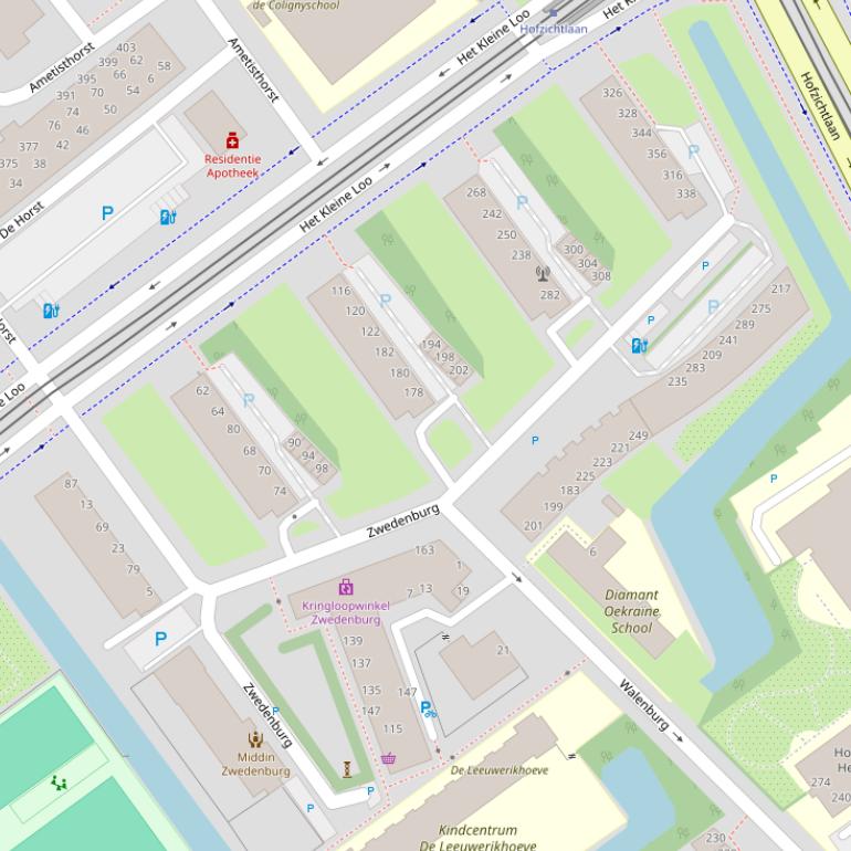 Kaart van  Zwedenburg.