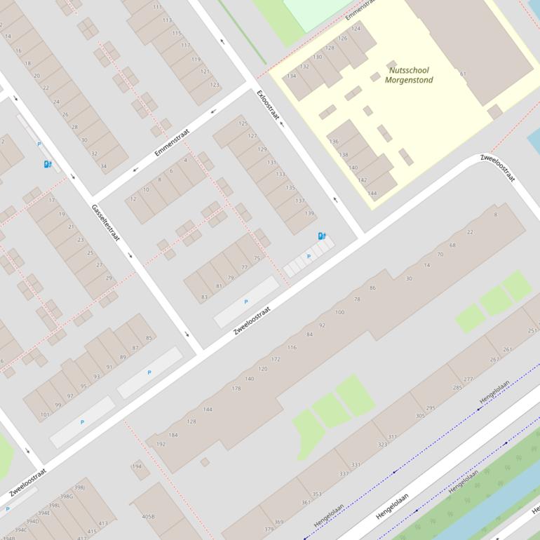 Kaart van de Zweeloostraat.