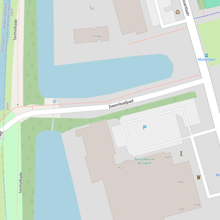 Kaart van het Zwembadpad.