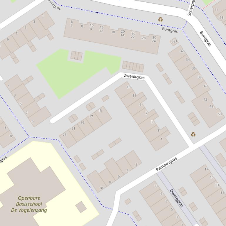 Kaart van  Zwenkgras.