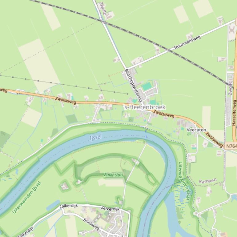 Kaart van de Zwolseweg.