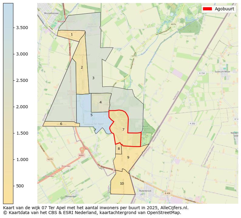 Afbeelding van de Agobuurt op de kaart.