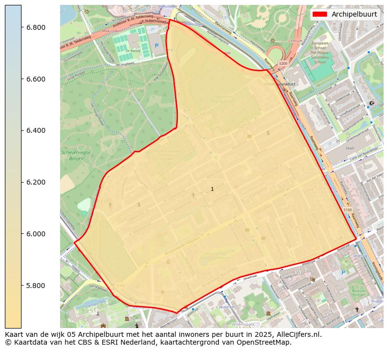 Afbeelding van de Archipelbuurt op de kaart.
