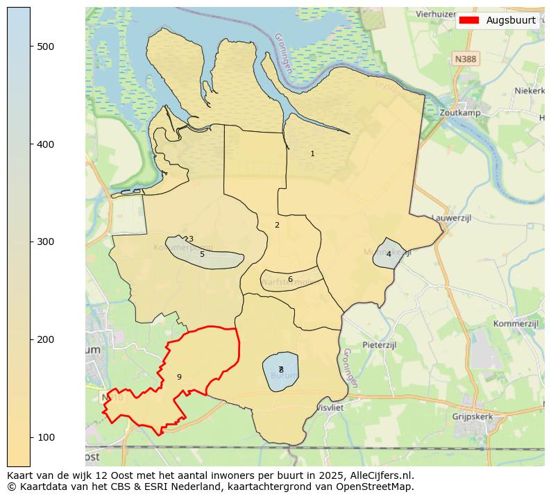 Afbeelding van de Augsbuurt op de kaart.