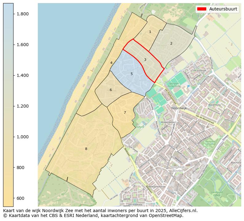 Afbeelding van de Auteursbuurt op de kaart.