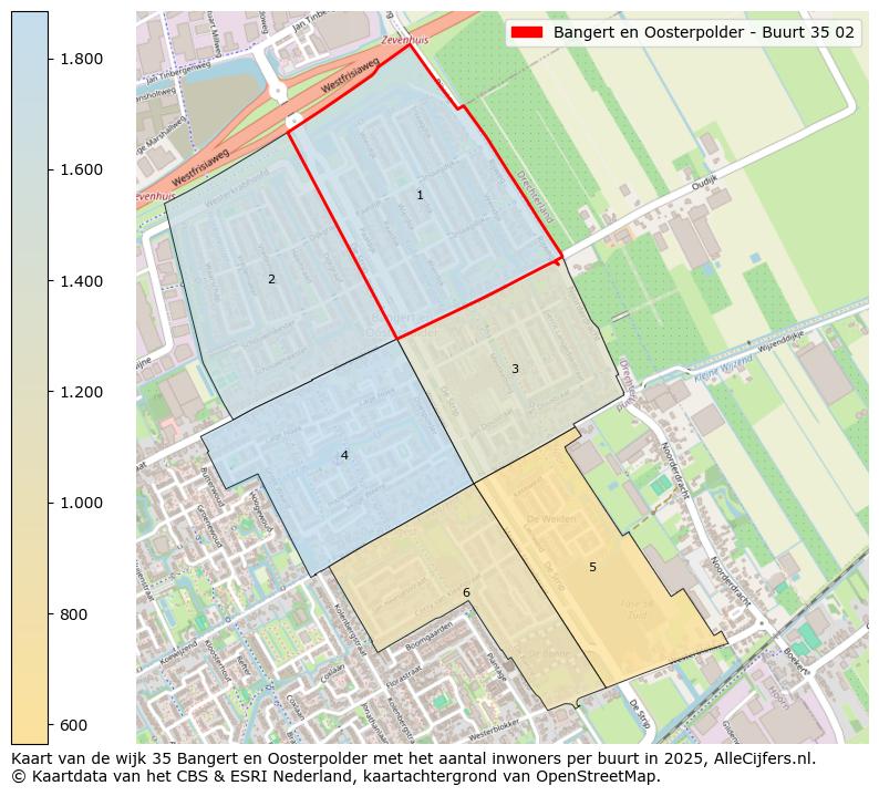 Afbeelding van de Bangert en Oosterpolder - Buurt 35 02 op de kaart.