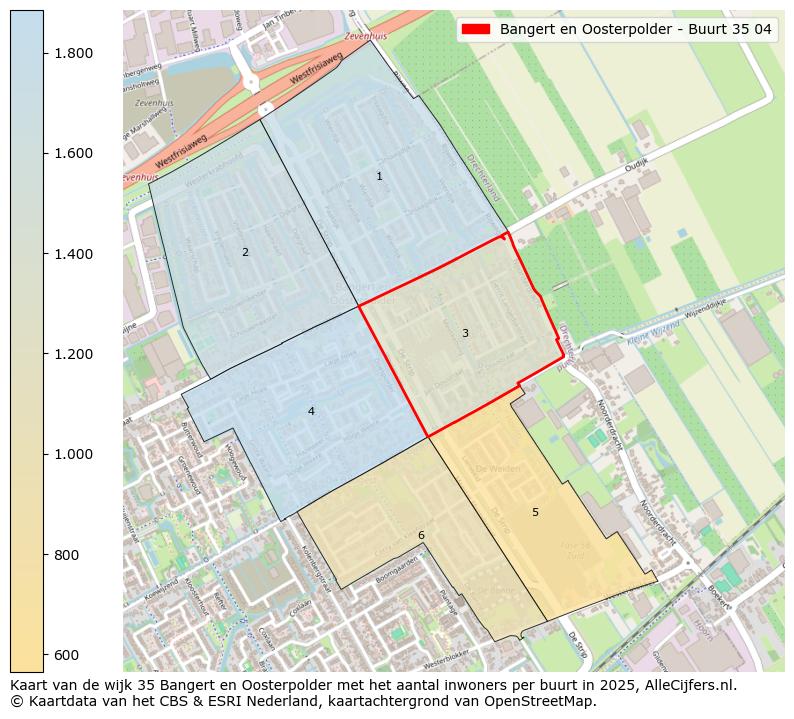 Afbeelding van de Bangert en Oosterpolder - Buurt 35 04 op de kaart.