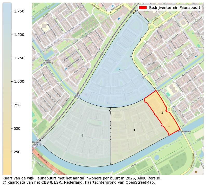Afbeelding van de Bedrijventerrein Faunabuurt op de kaart.