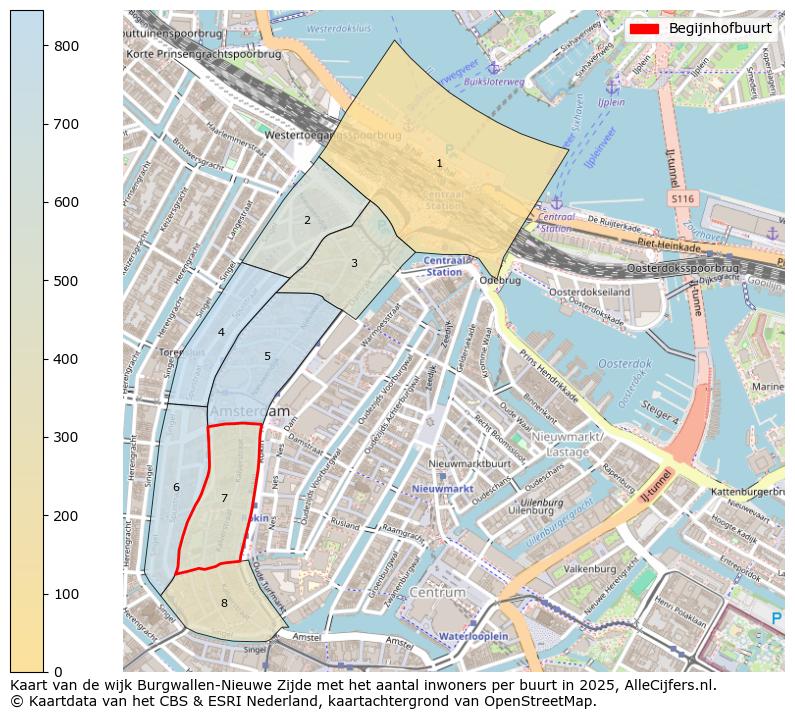 Afbeelding van de Begijnhofbuurt op de kaart.
