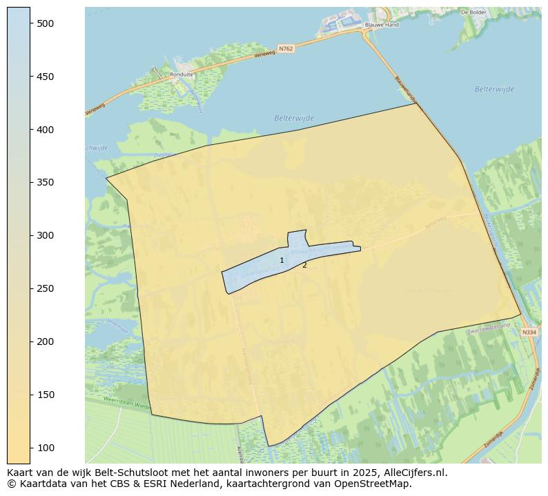 Afbeelding van de wijk Belt-Schutsloot op de kaart.