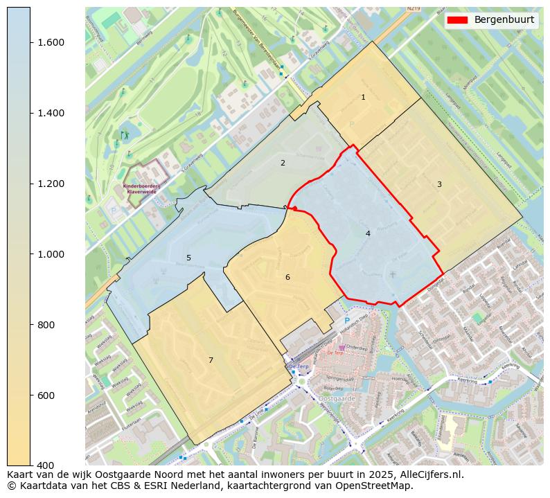 Afbeelding van de Bergenbuurt op de kaart.