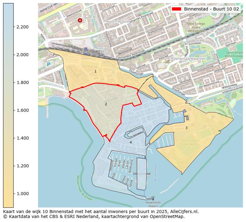 Afbeelding van de Binnenstad - Buurt 10 02 op de kaart.