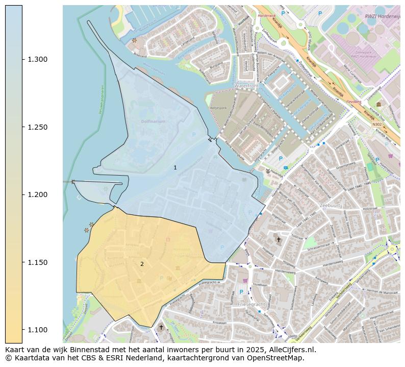 Afbeelding van de wijk Binnenstad op de kaart.