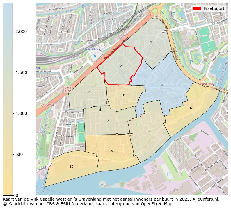 Afbeelding van de Bizetbuurt op de kaart.