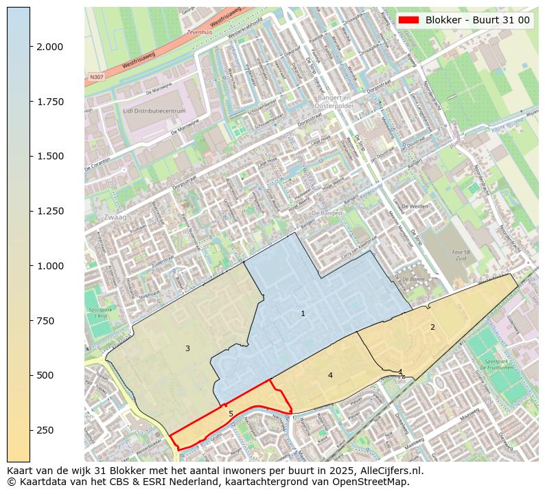 Afbeelding van de Blokker - Buurt 31 00 op de kaart.