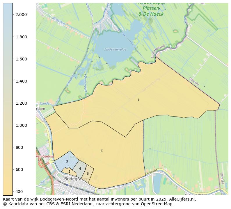 Afbeelding van de wijk Bodegraven-Noord op de kaart.