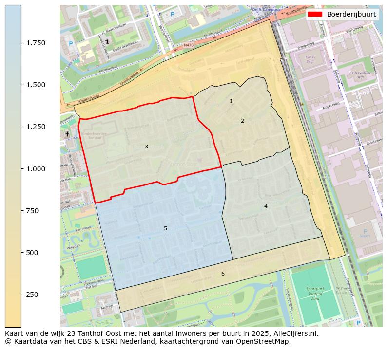 Afbeelding van de Boerderijbuurt op de kaart.