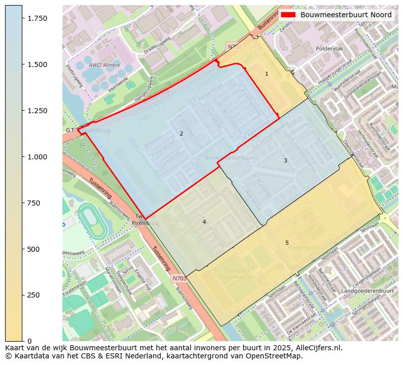 Afbeelding van de Bouwmeesterbuurt Noord op de kaart.