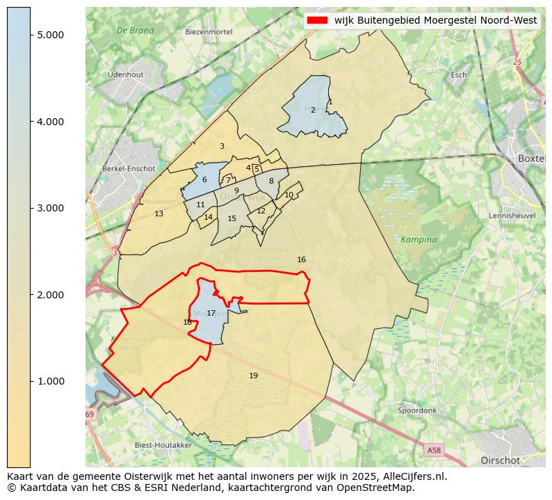 Afbeelding van de wijk Buitengebied Moergestel Noord-West op de kaart.