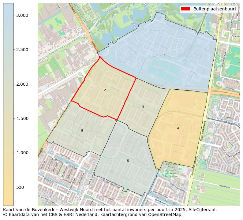 Afbeelding van de Buitenplaatsenbuurt op de kaart.