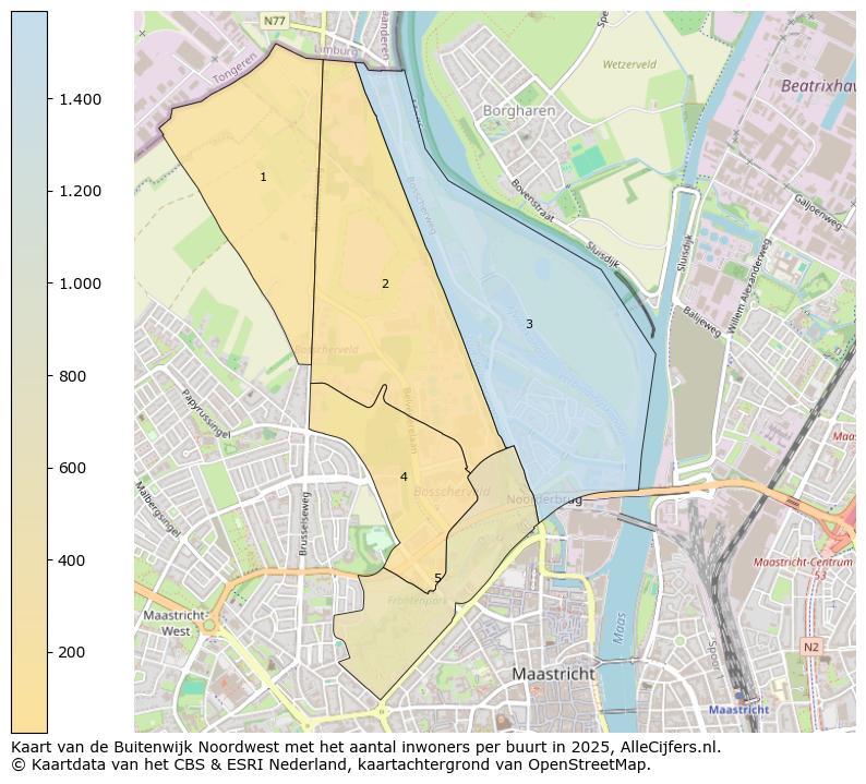 Afbeelding van de Buitenwijk Noordwest op de kaart.