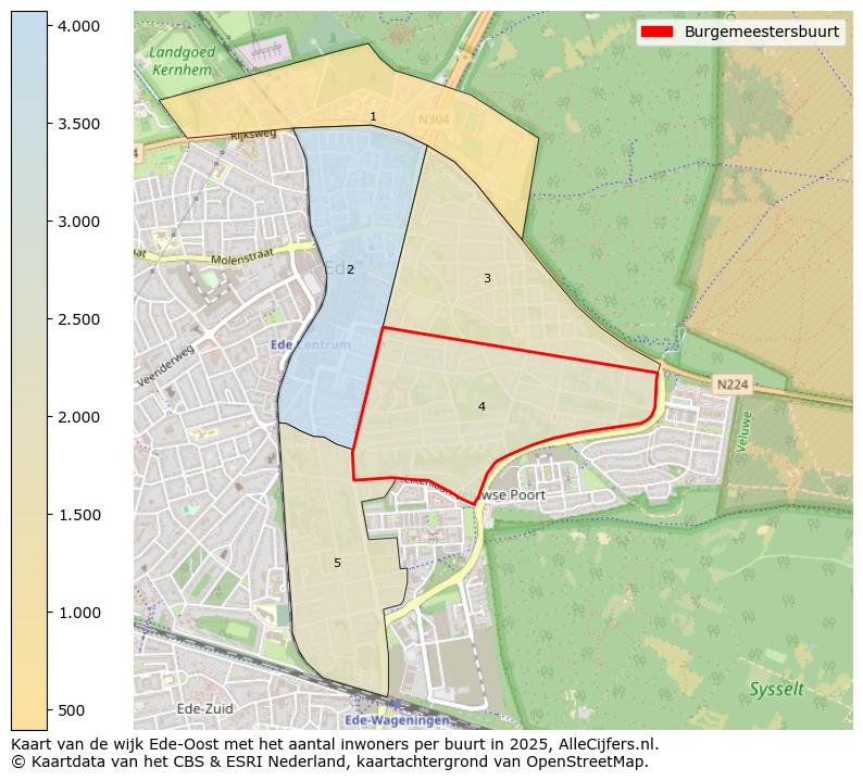 Afbeelding van de Burgemeestersbuurt op de kaart.