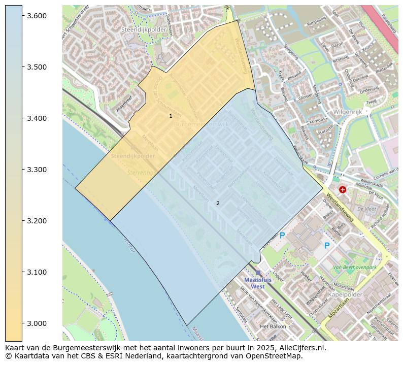 Afbeelding van de Burgemeesterswijk op de kaart.