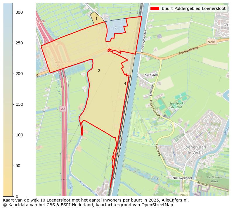 Afbeelding van de buurt Poldergebied Loenersloot op de kaart.