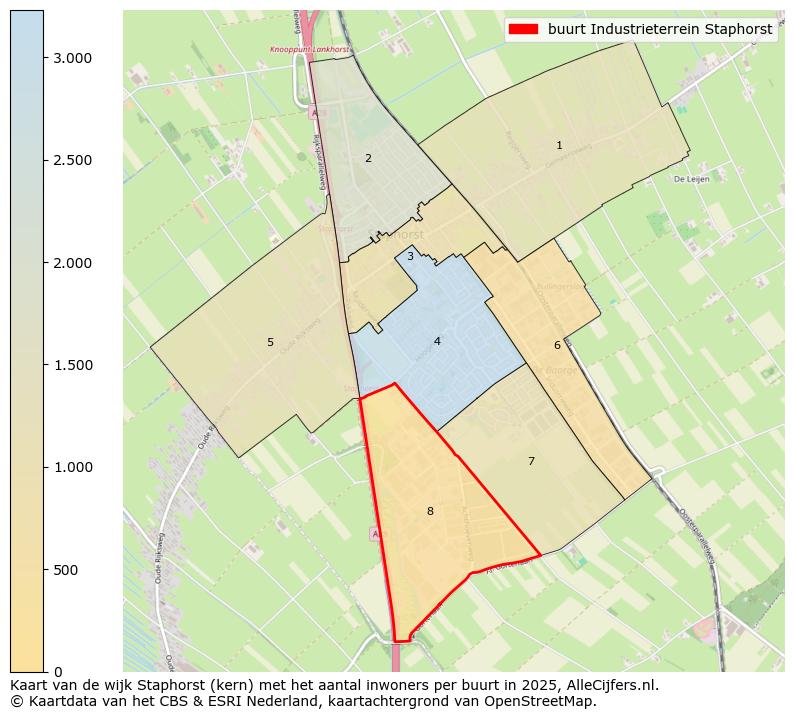 Afbeelding van de buurt Industrieterrein Staphorst op de kaart.