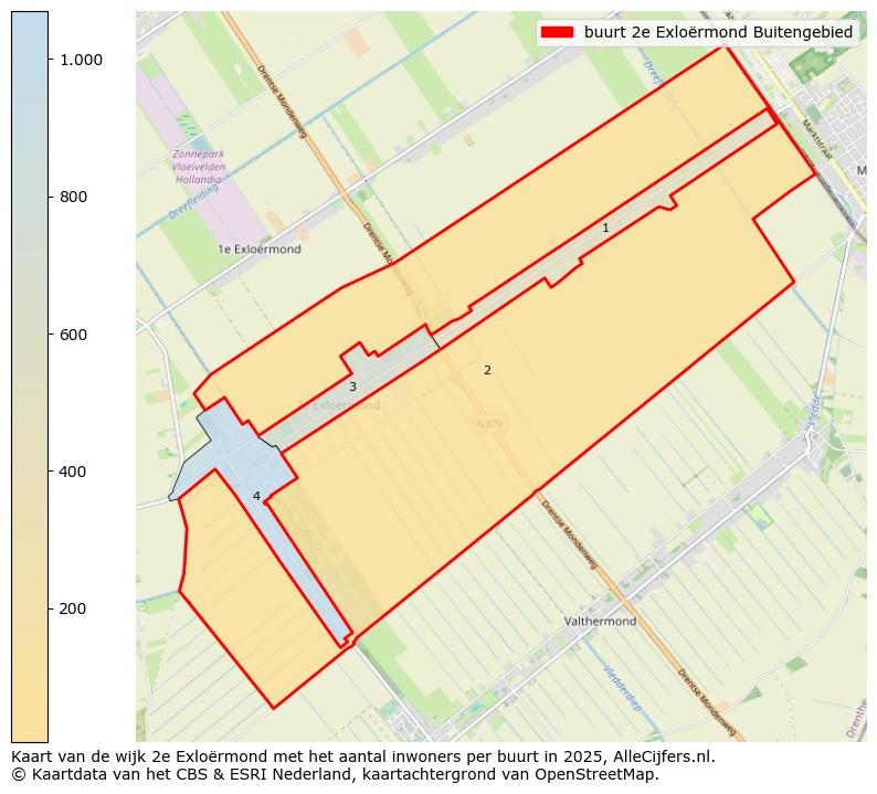 Afbeelding van de buurt 2e Exloërmond Buitengebied op de kaart.