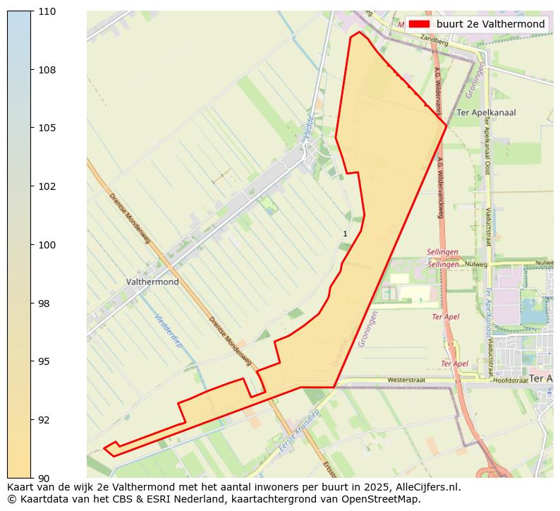 Afbeelding van de buurt 2e Valthermond op de kaart.