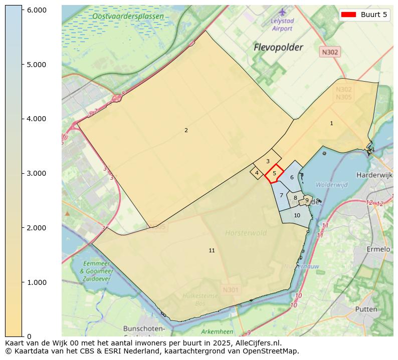 Afbeelding van de Buurt 5 op de kaart.