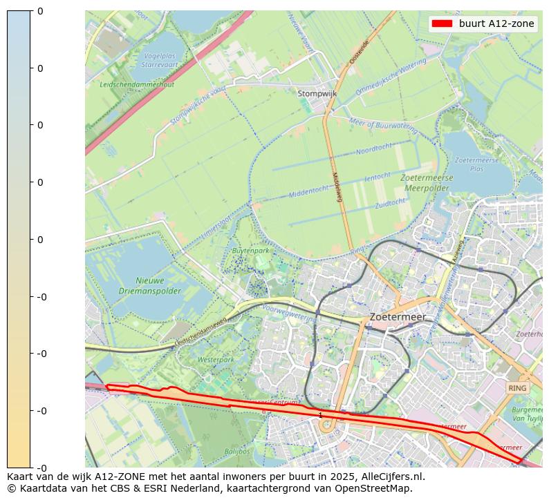 Afbeelding van de buurt A12-zone op de kaart.