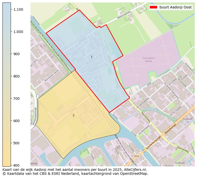 Afbeelding van de buurt Aadorp Oost op de kaart.