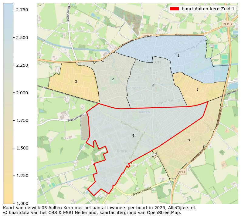 Afbeelding van de buurt Aalten-kern Zuid 1 op de kaart.