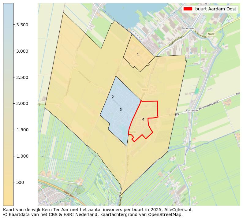 Afbeelding van de buurt Aardam Oost op de kaart.