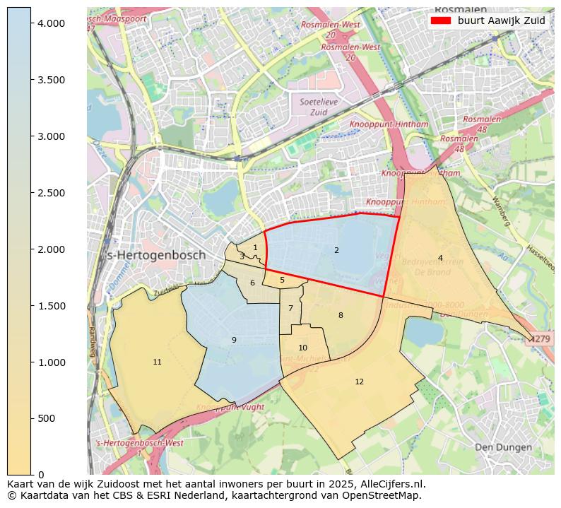 Afbeelding van de buurt Aawijk Zuid op de kaart.