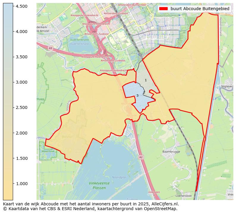 Afbeelding van de buurt Abcoude Buitengebied op de kaart.