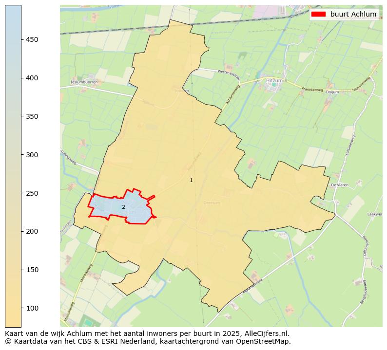 Afbeelding van de buurt Achlum op de kaart.
