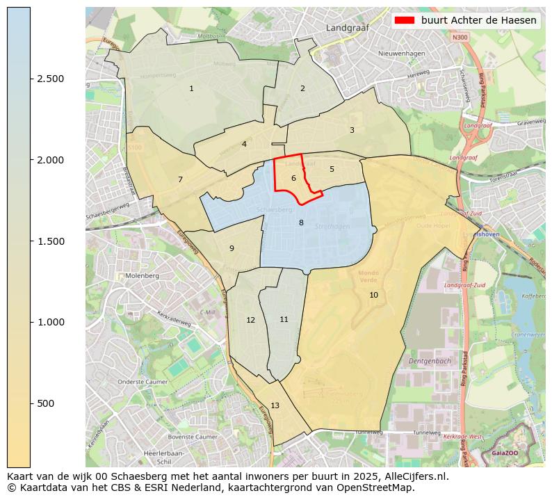 Afbeelding van de buurt Achter de Haesen op de kaart.
