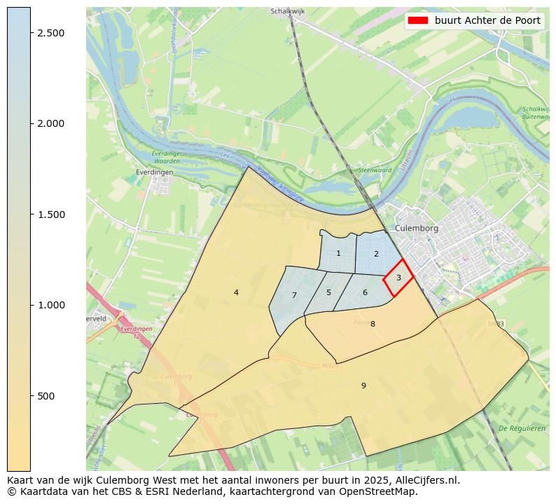 Afbeelding van de buurt Achter de Poort op de kaart.