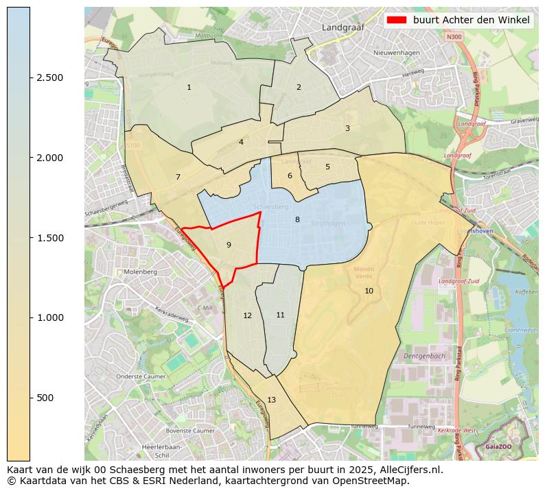 Afbeelding van de buurt Achter den Winkel op de kaart.