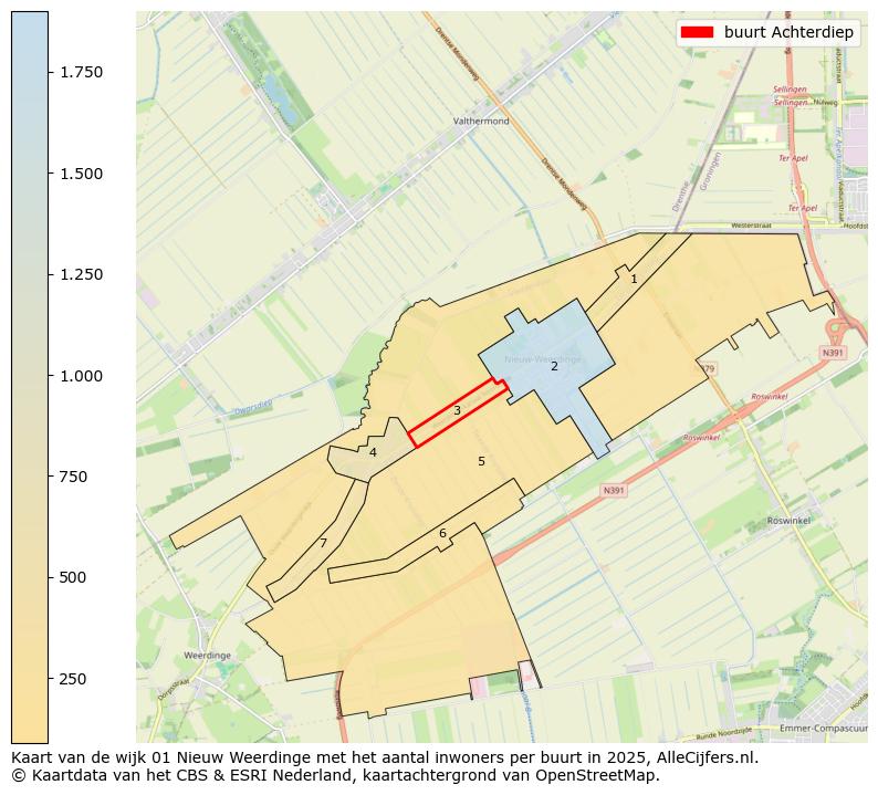 Afbeelding van de buurt Achterdiep op de kaart.